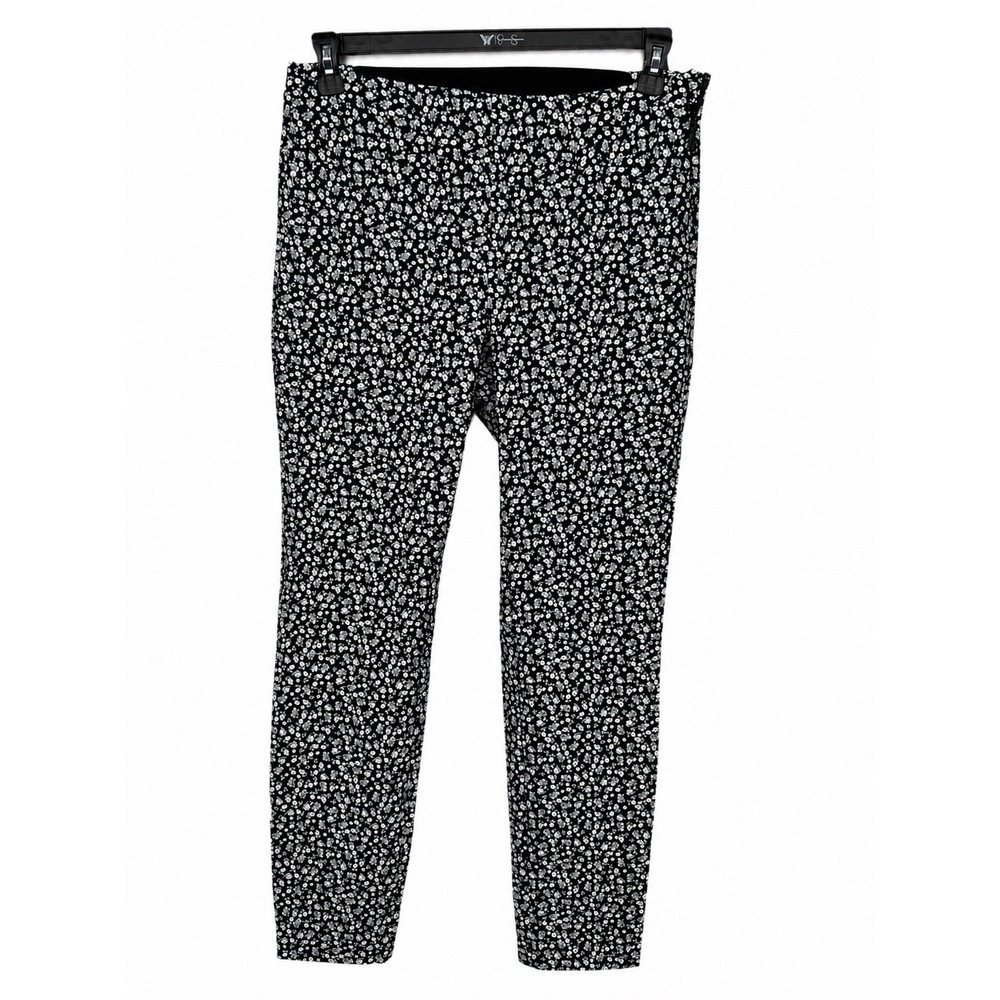 Ralph Lauren RLX Golf Pants Size 8 Black White Floral Stretch Ankle